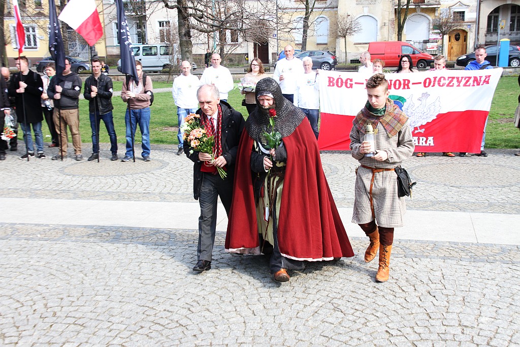 Manifestacja w sprawie budowy pomnika Henryka Pobożnego