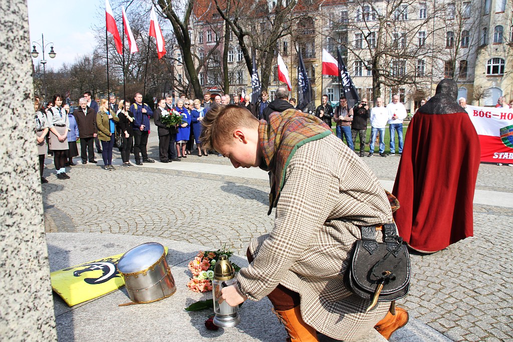 Manifestacja w sprawie budowy pomnika Henryka Pobożnego