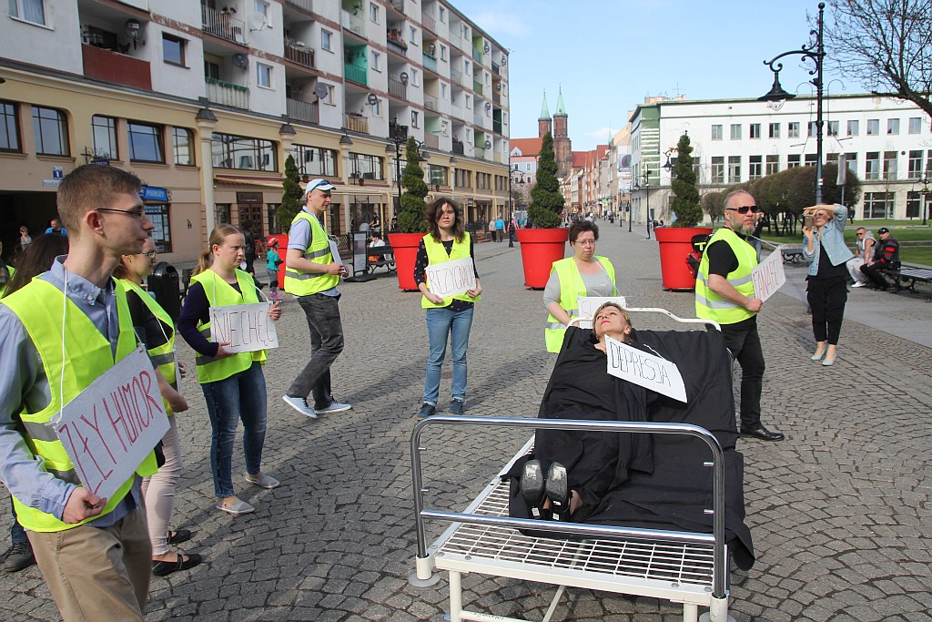 Happening pokazujący, że depresja jest chorobą