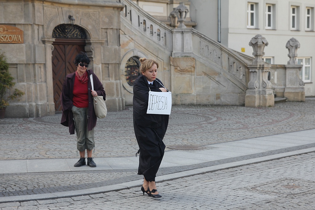 Happening pokazujący, że depresja jest chorobą