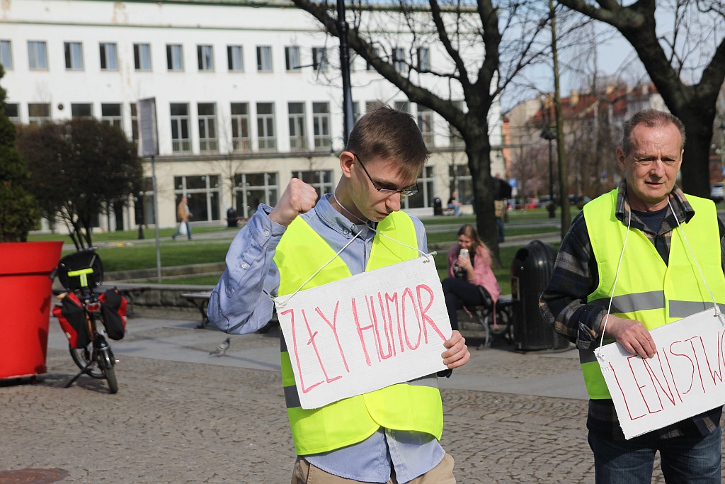 Happening pokazujący, że depresja jest chorobą