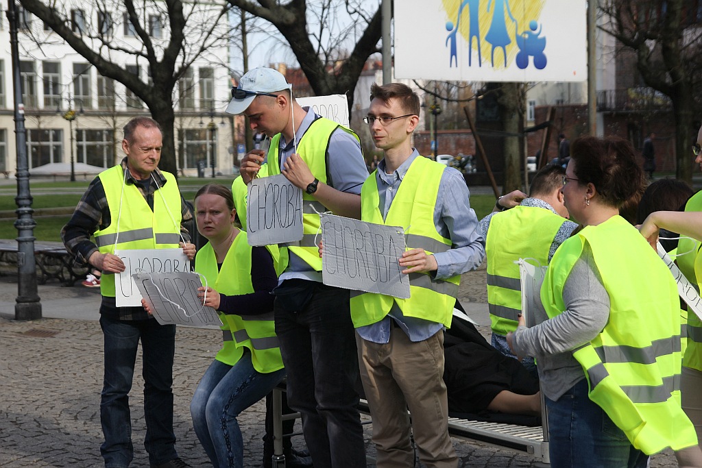 Happening pokazujący, że depresja jest chorobą