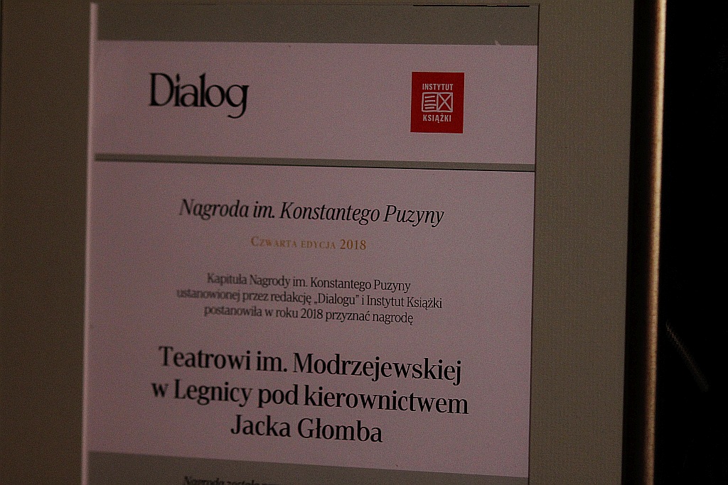 Tegoroczny „Kamyk Puzyny” dla legnickiego teatru          
