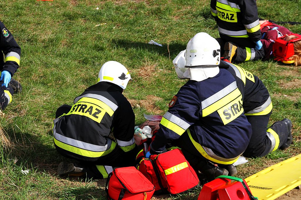 Strażacy udzielali pomocy czternastu poszkodowanym osobom