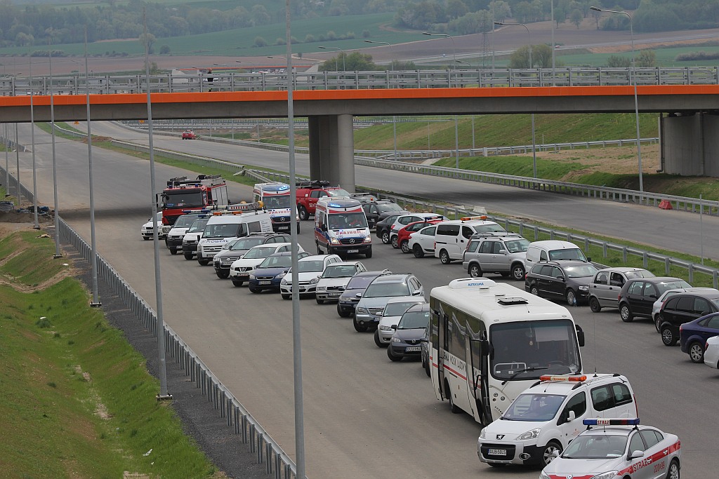 Ćwiczenia służb ratunkowych na polegnickim odcinku S3