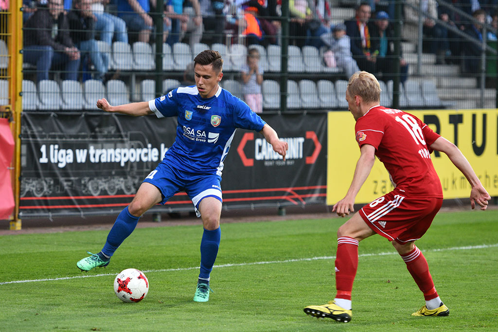 Dwa gole Marquitosa i Miedź jest o mały kroczek od ekstraklasy