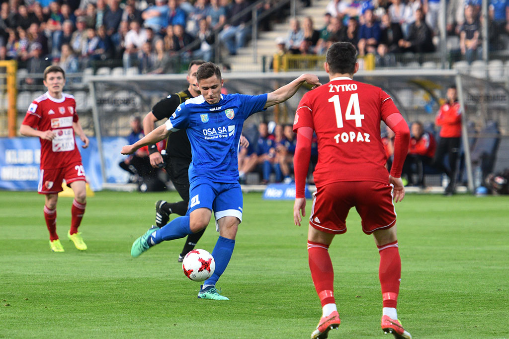 Dwa gole Marquitosa i Miedź jest o mały kroczek od ekstraklasy