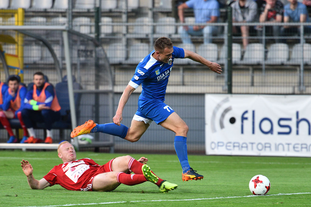 Dwa gole Marquitosa i Miedź jest o mały kroczek od ekstraklasy