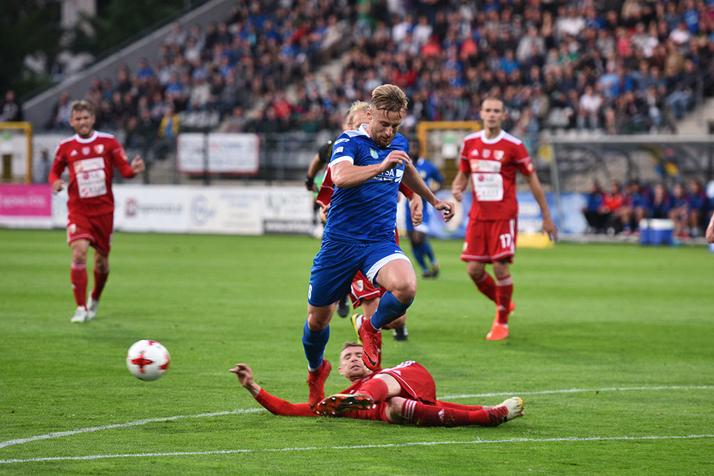 Dwa gole Marquitosa i Miedź jest o mały kroczek od ekstraklasy