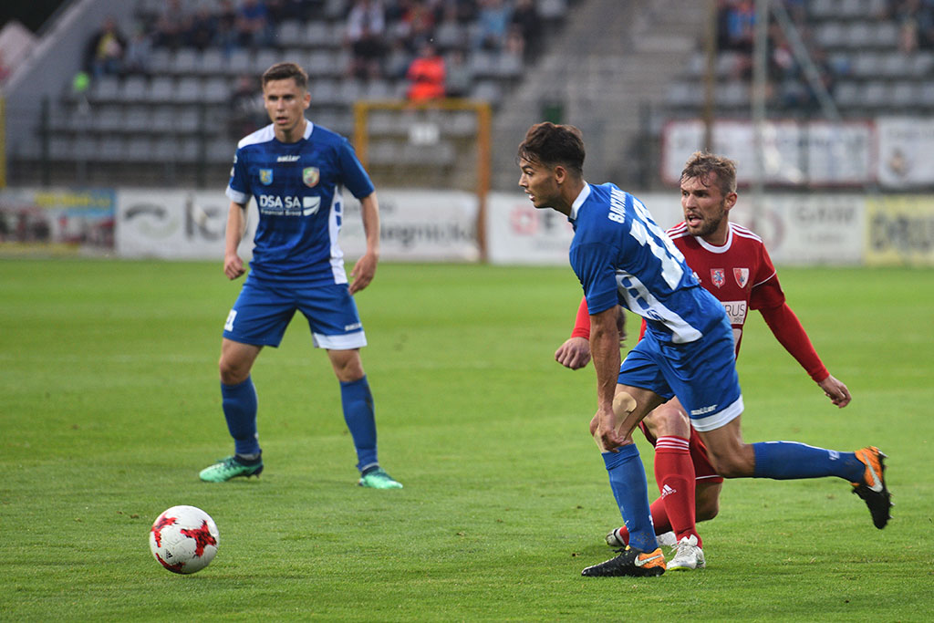 Dwa gole Marquitosa i Miedź jest o mały kroczek od ekstraklasy