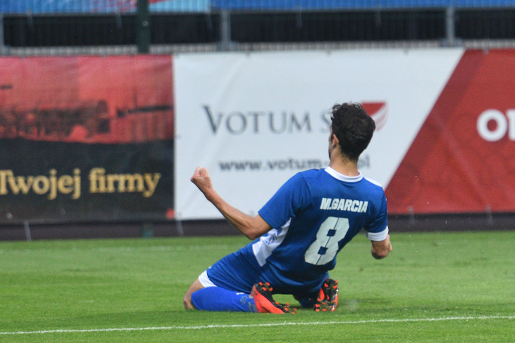 Dwa gole Marquitosa i Miedź jest o mały kroczek od ekstraklasy