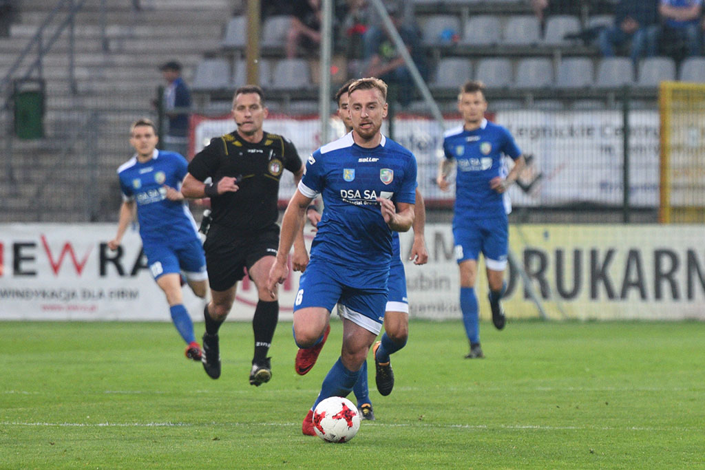 Dwa gole Marquitosa i Miedź jest o mały kroczek od ekstraklasy