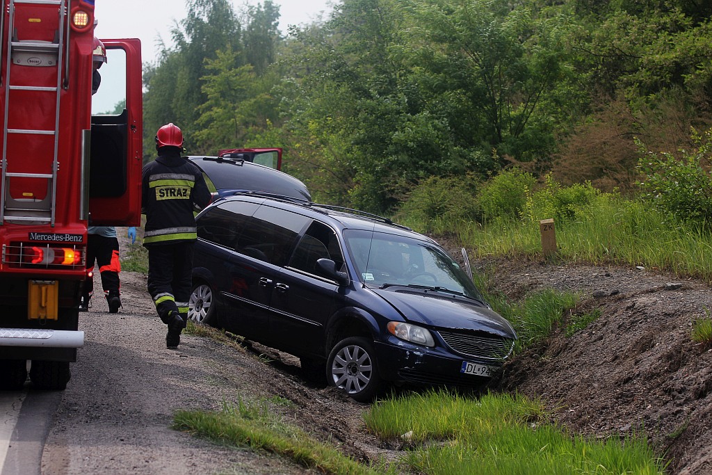 Wypadek na drodze Legnica - Złotoryja. Jedna osoba ranna