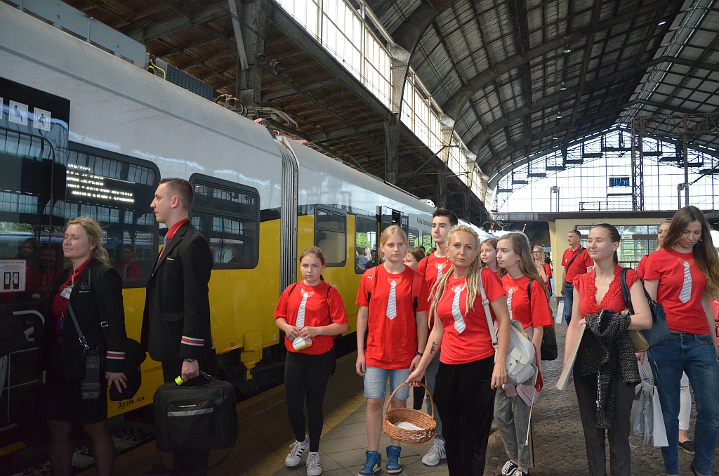 Promocja koncertu Legnica Cantat w pociągu Kolei Dolnośląskich