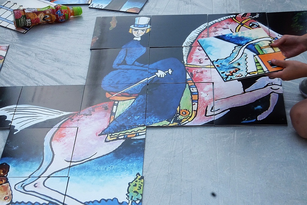 „Artystyczne puzzle” powstawały na legnickim rynku