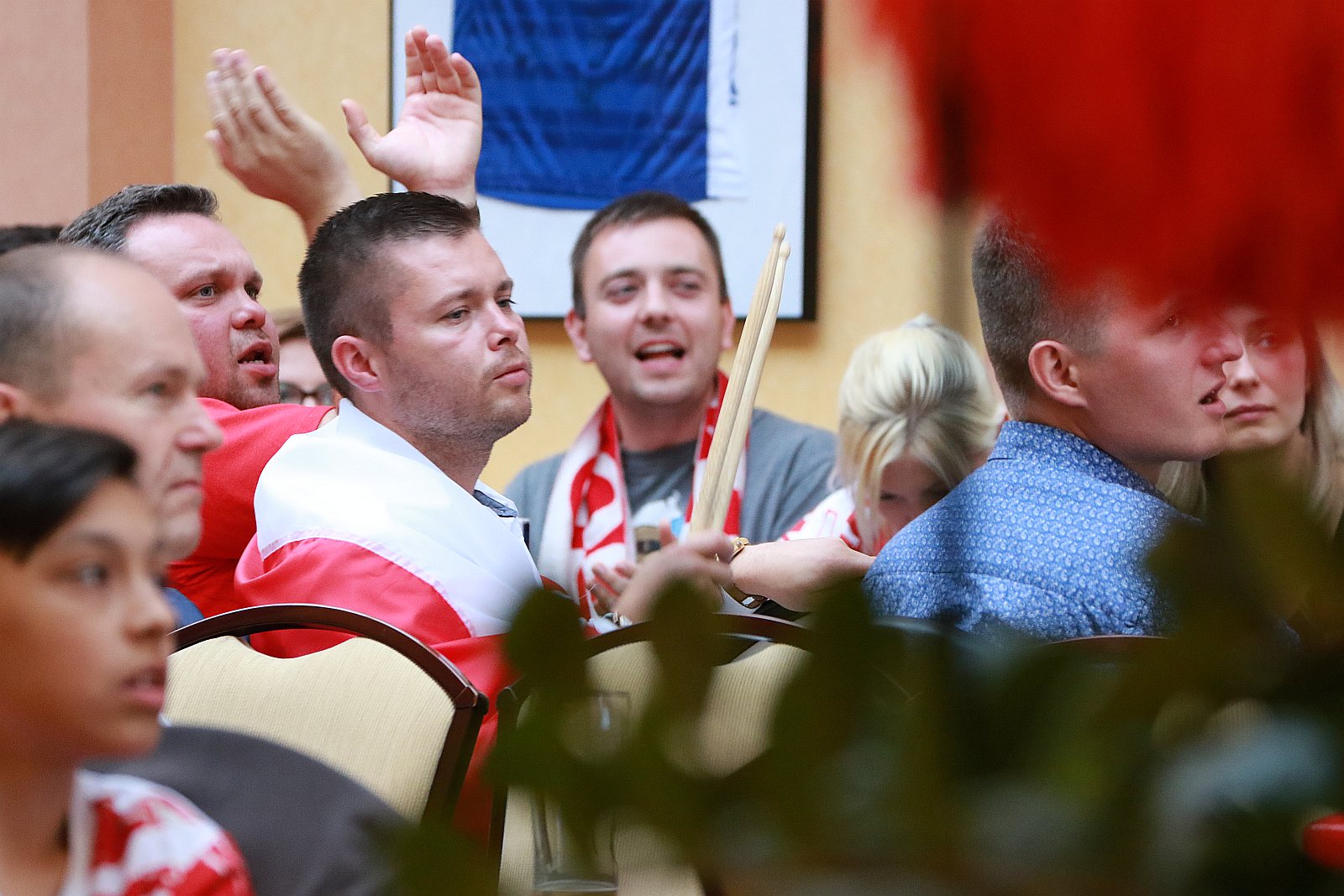 Legnica kibicuje - Mundial 2018, kibicowanie w Hotelu Qubus