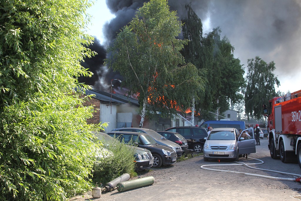 Płonie warsztat samochodowy przy ul. Jaworzyńskiej
