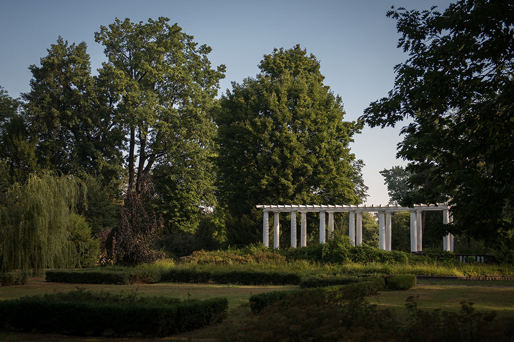 Legnicki Park Miejski o poranku wygląda olśniewająco