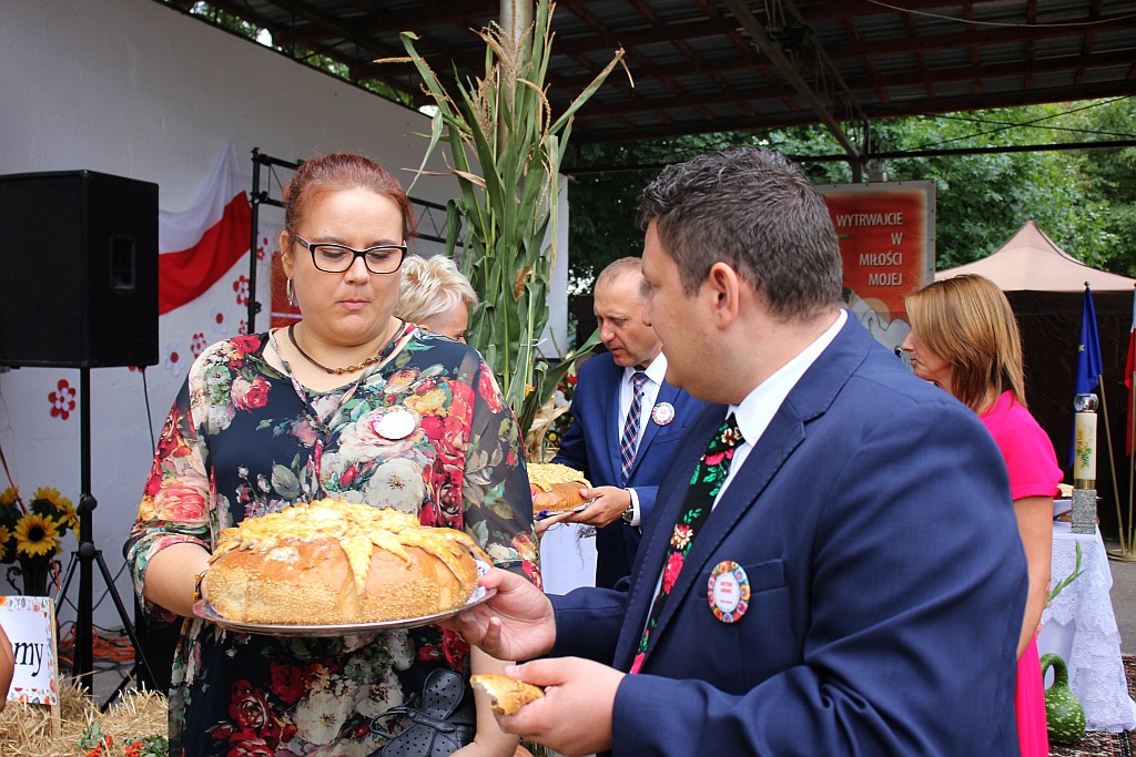 Mieszkańcy gminy Ruja bawią się na dożynkach w Tyńcu