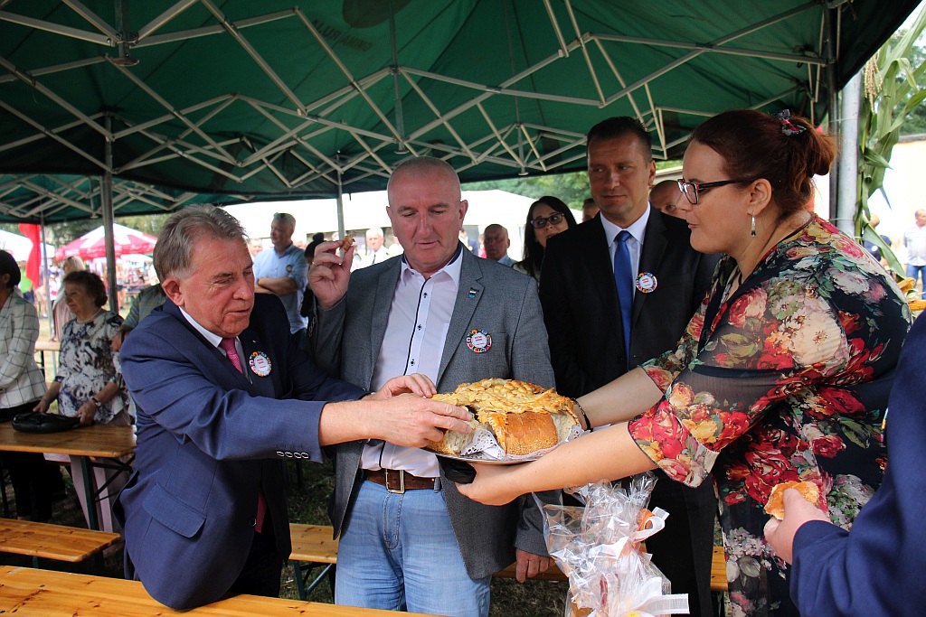 Mieszkańcy gminy Ruja bawią się na dożynkach w Tyńcu
