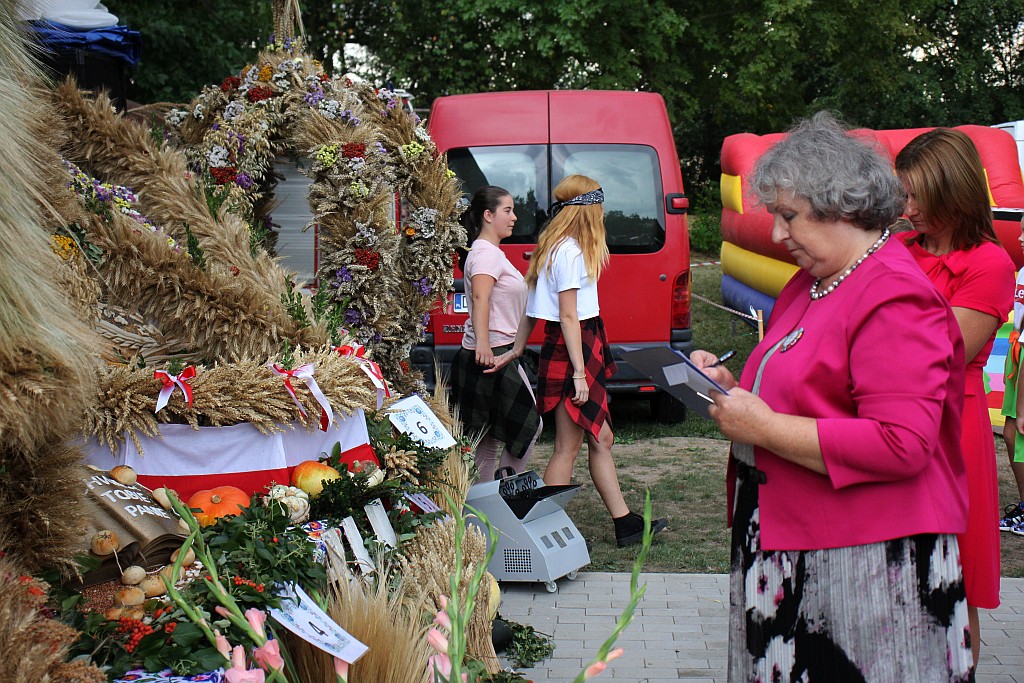 Mieszkańcy gminy Ruja bawią się na dożynkach w Tyńcu