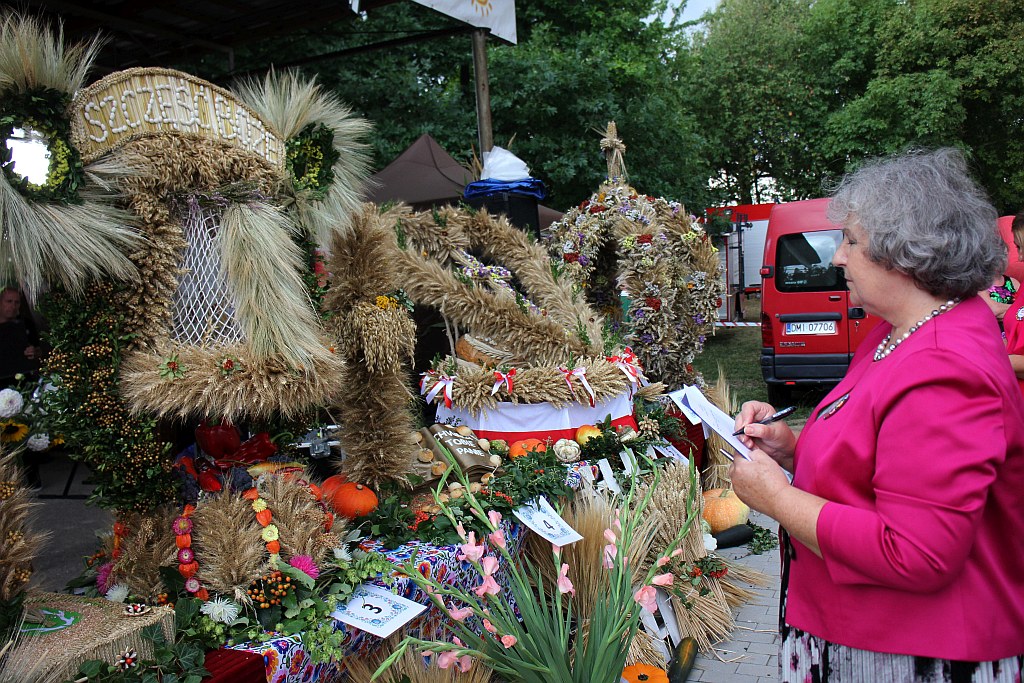 Mieszkańcy gminy Ruja bawią się na dożynkach w Tyńcu