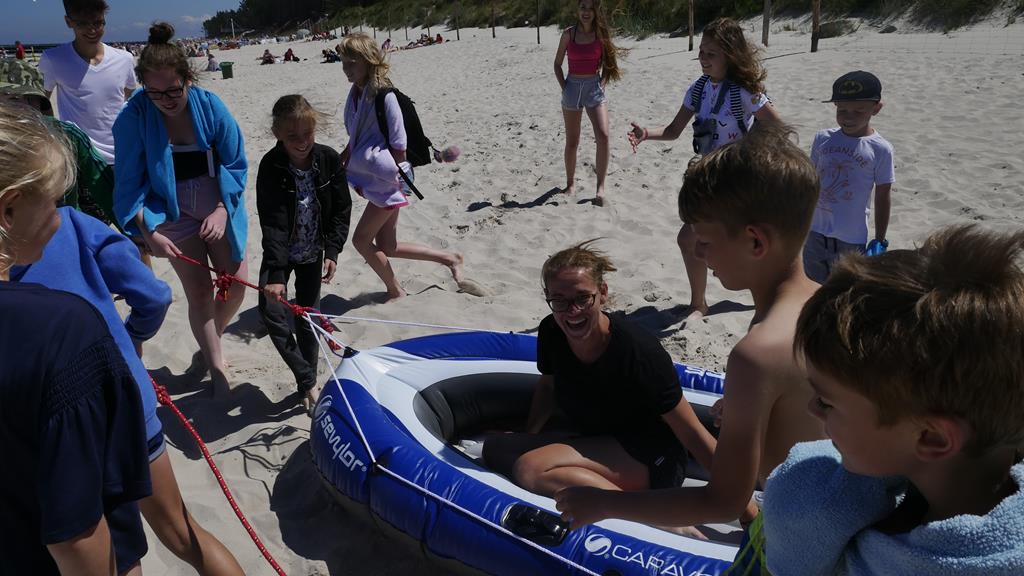 Kilkaset osób wyjechało ze Spynaczem na wakacje nad morze