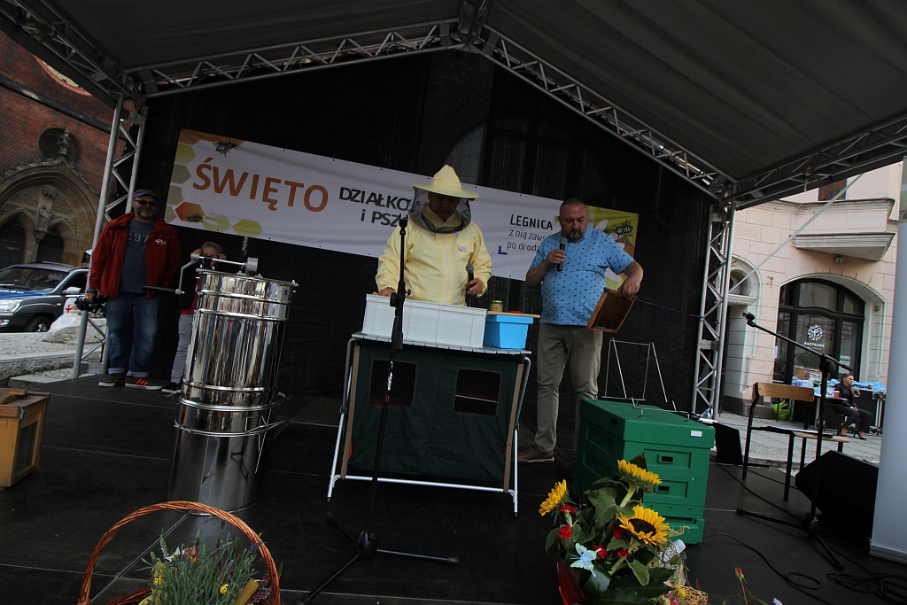 Działkowcy i pszczelarze opanowali legnicki rynek