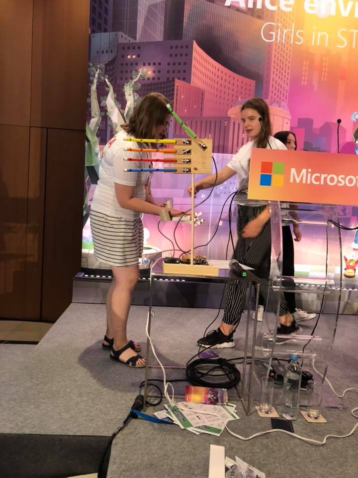 Uczennice I LO z Legnicy  w Atenach z Microsoftem