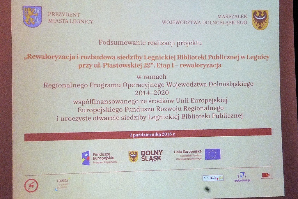 Uroczyste otwarcie siedziby Legnickiej Biblioteki Publicznej