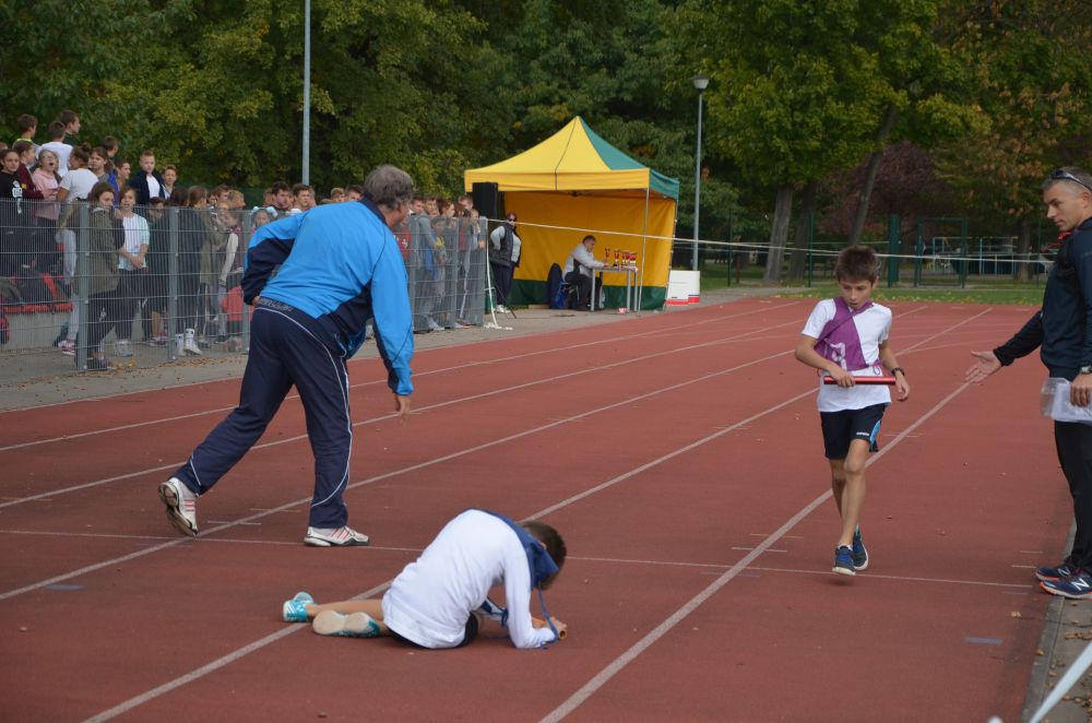 Sztafetowe Biegi Przełajowe w legnickim parku