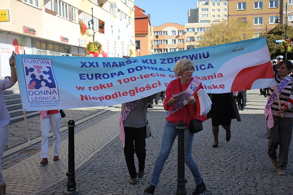 XXI różowy Marsz ku Zdrowiu przeszedł ulicami Legnicy