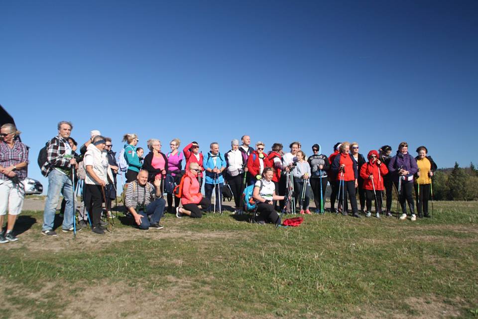 Drapiki i Pasjonaci Nordic Walking weszli na Górę Szybowcową