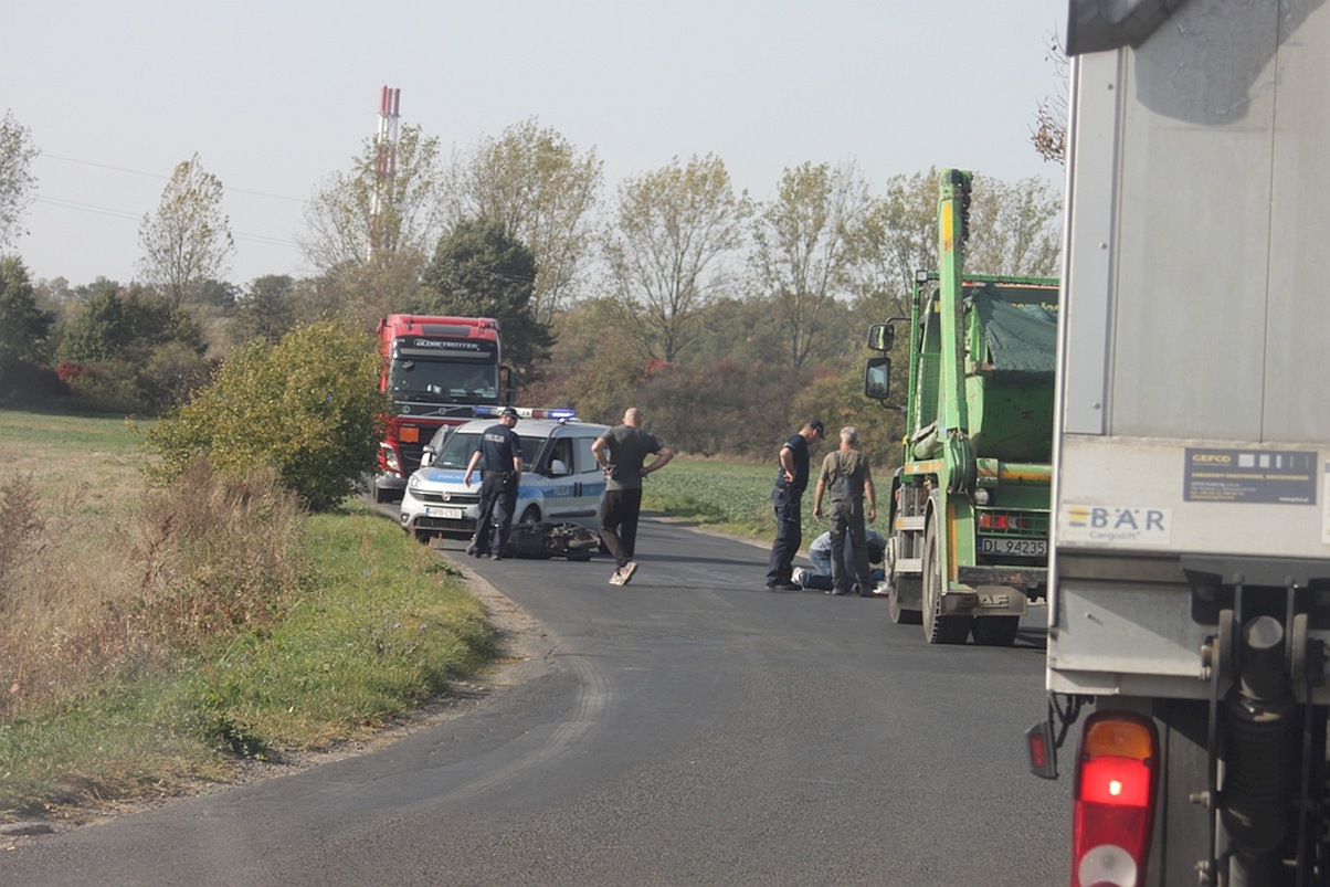 Kierujący skuterem spowodował wypadek przy ul. Pątnowskiej