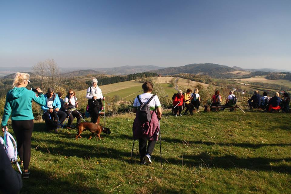 Drapiki i Pasjonaci Nordic Walking weszli na Górę Szybowcową