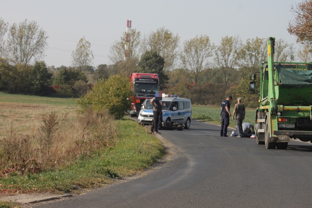 Kierujący skuterem spowodował wypadek przy ul. Pątnowskiej