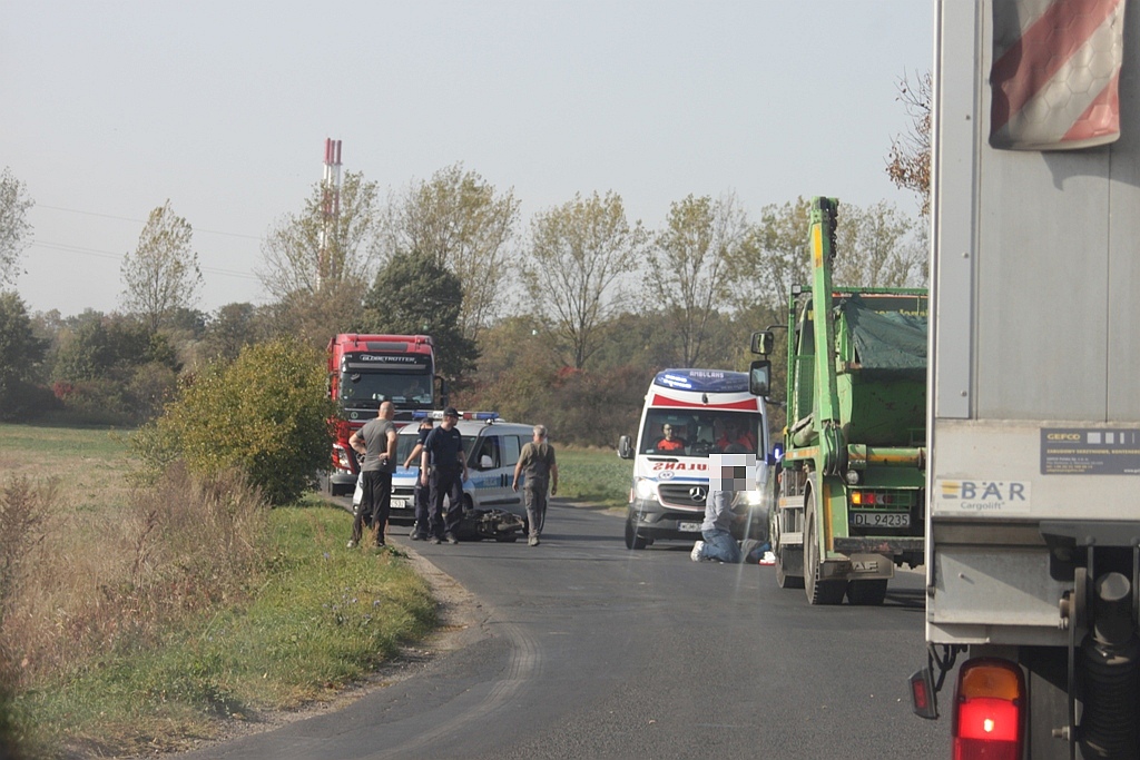 Kierujący skuterem spowodował wypadek przy ul. Pątnowskiej