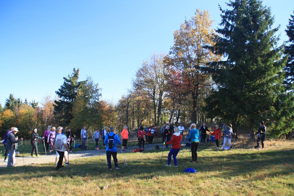 Drapiki i Pasjonaci Nordic Walking weszli na Górę Szybowcową