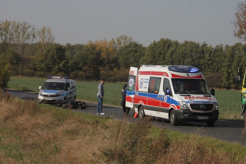 Kierujący skuterem spowodował wypadek przy ul. Pątnowskiej