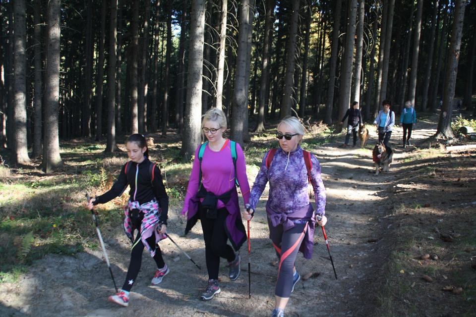 Drapiki i Pasjonaci Nordic Walking weszli na Górę Szybowcową
