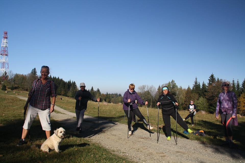 Drapiki i Pasjonaci Nordic Walking weszli na Górę Szybowcową