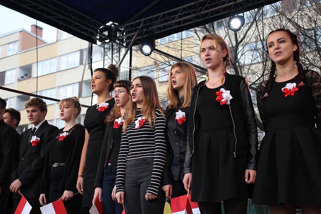 Legniczanie oglądali blok imprez z okazji święta niepodległości