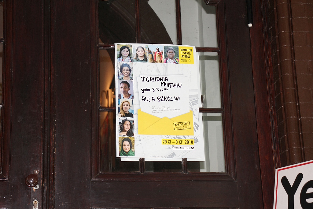 Maraton Pisania Listów w II Liceum Ogólnokształcącym w Legnicy