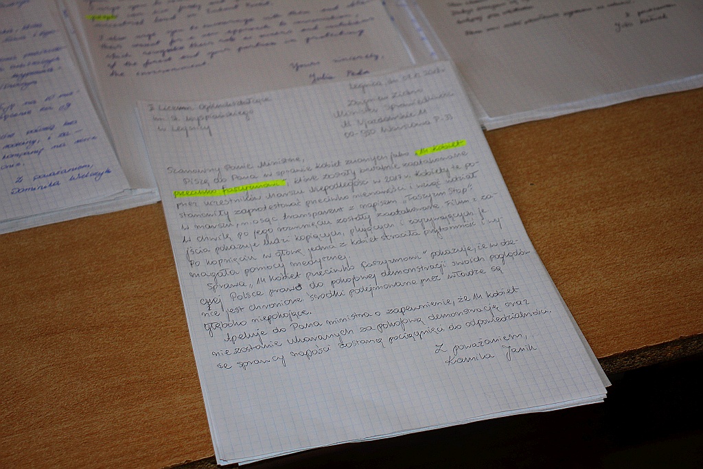 Maraton Pisania Listów w II Liceum Ogólnokształcącym w Legnicy