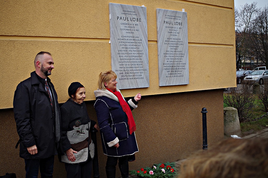Odsłonięcie tablicy Paula Löbe legniczanina, wybitnego polityka
