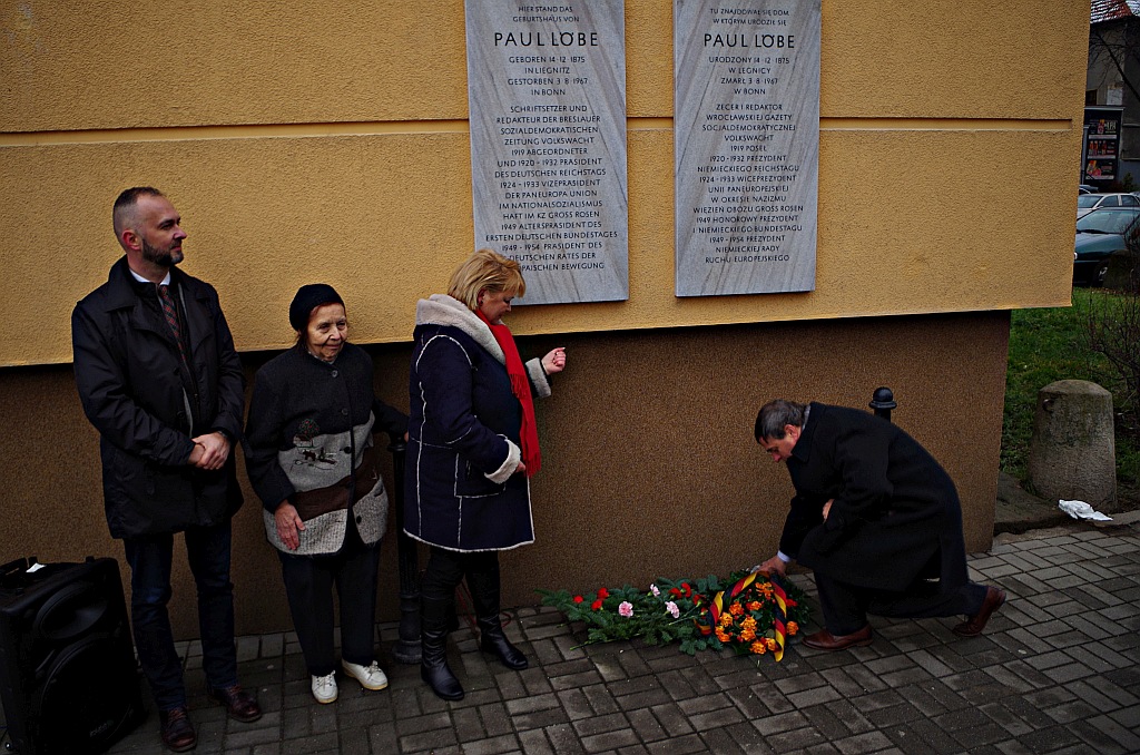 Odsłonięcie tablicy Paula Löbe legniczanina, wybitnego polityka