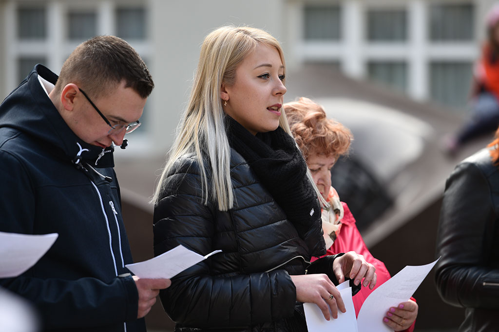 Legniczanie zaśpiewali w centrum miasta hymn Europy