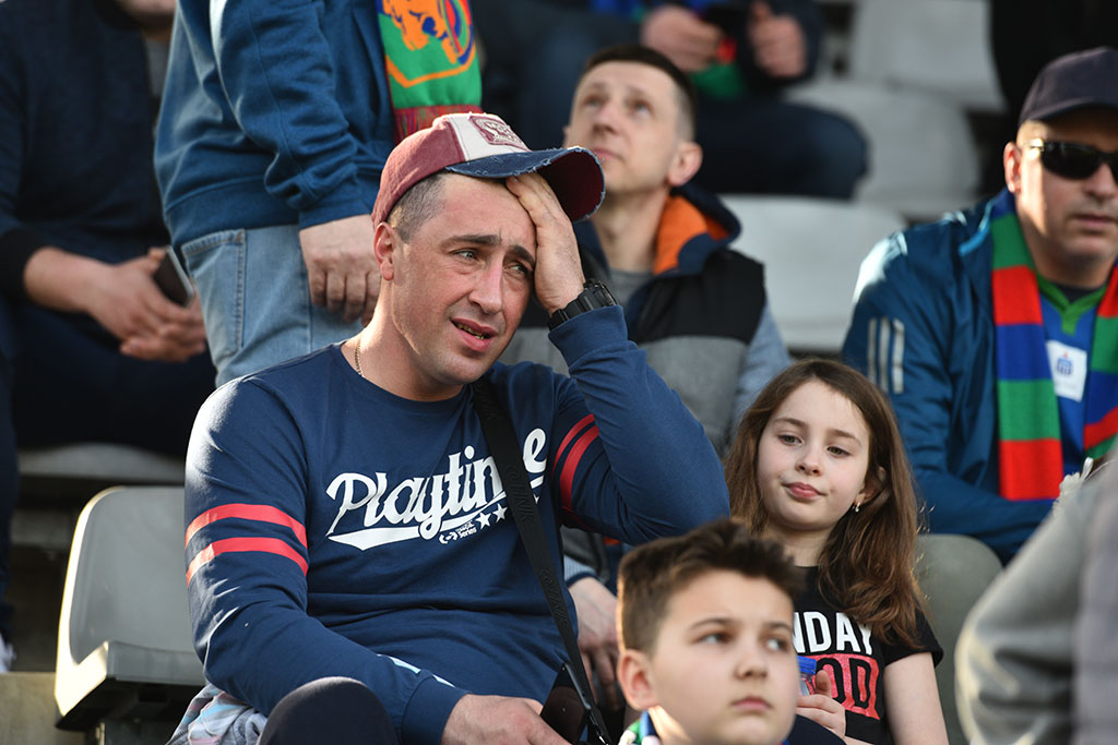 Kibice podczas meczu Miedzi Legnica z Zagłębiem Sosnowiec
