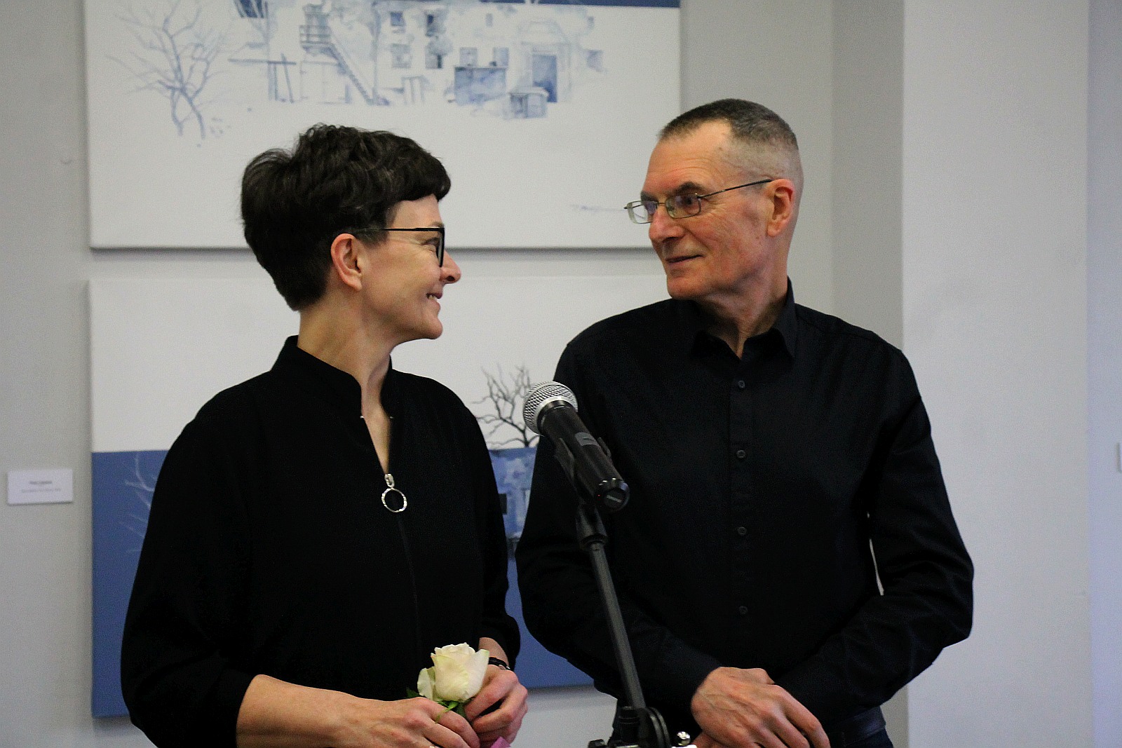 Jelena Połujanowa i Jerzy Rodziewicz w Galerii Ring - finisaż