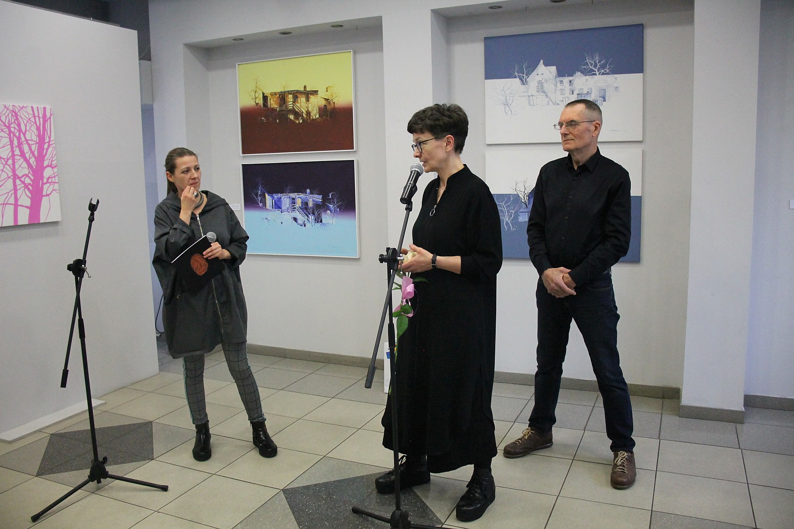 Jelena Połujanowa i Jerzy Rodziewicz w Galerii Ring - finisaż
